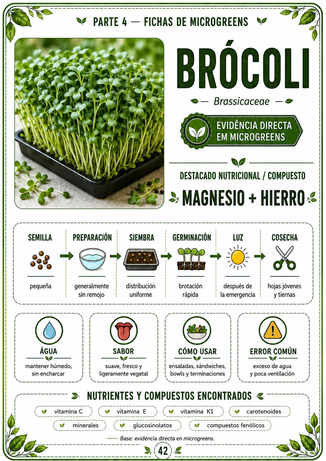 Brote joven de microgreens