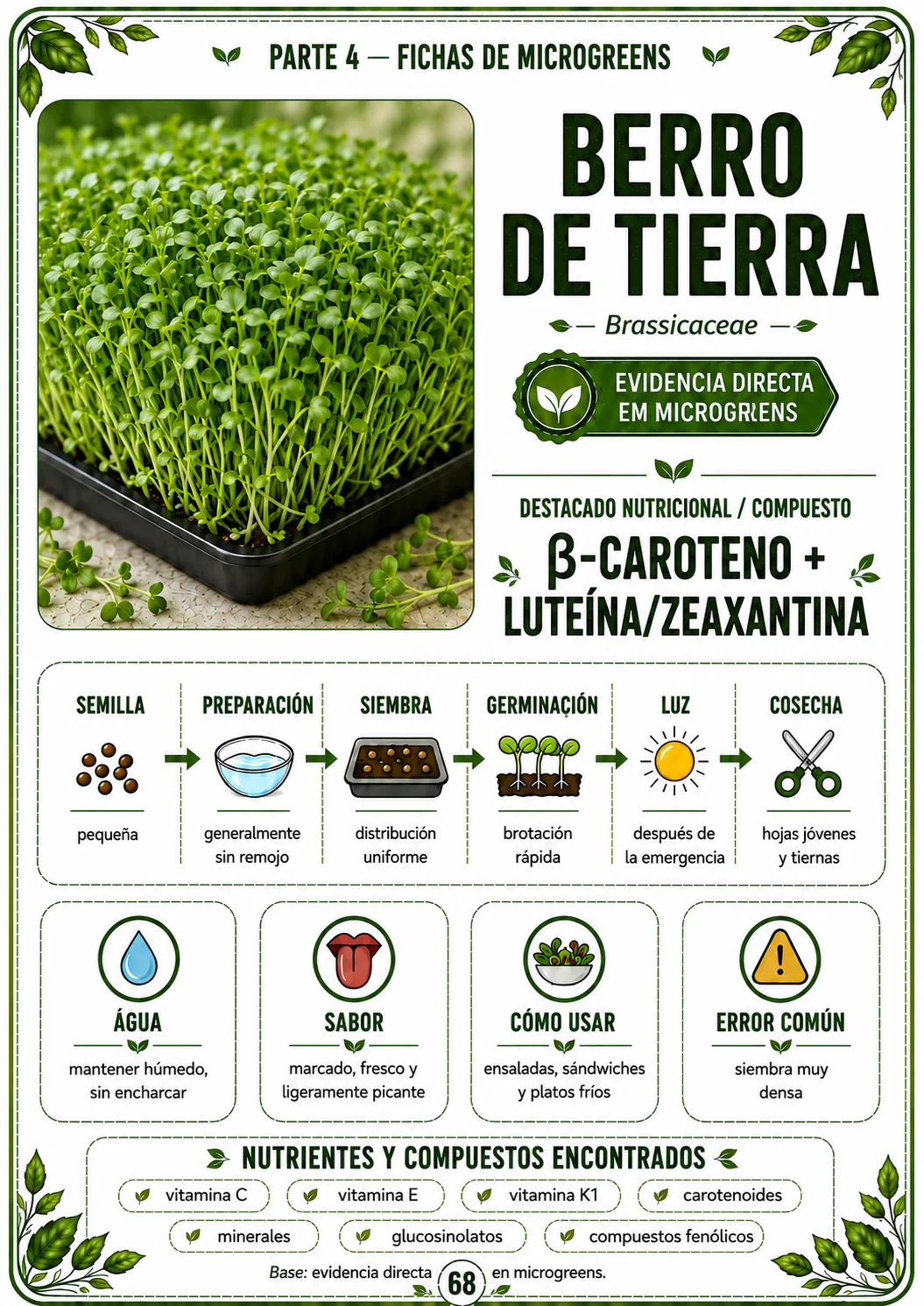 Microgreens listos para observar